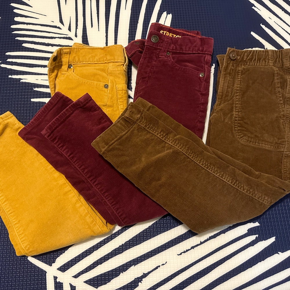 3 pairs of like new jcrew corduroy pants size 6